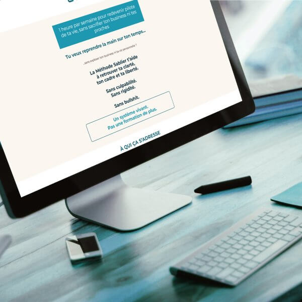 Landing page Systeme.io pour la Méthode Sablier